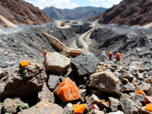 Mine de lithium, matériau nécessaire pour la conception des batteries